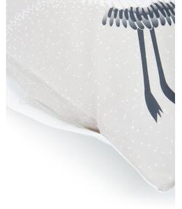 Bielo-béžové obliečky na jednolôžko z bavlneného saténu Westwing Collection Yuma, 135 x 200 cm