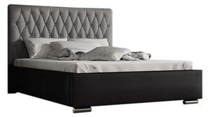 Čalúnená posteľ REBECA + rošt, Siena04 s gombíkom/Dolaro08, 160x200