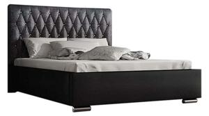 Čalúnená posteľ REBECA + rošt + matrac, Siena05 s kryštálom/Dolaro08, 180x200