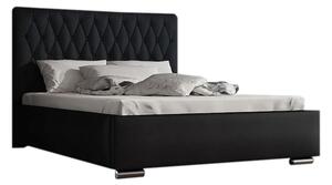 Čalúnená posteľ REBECA + rošt, Siena01 s gombíkom/Dolaro08, 180x200