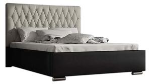 Čalúnená posteľ REBECA + rošt + matrac, Siena06 s gombíkom/Dolaro08, 160x200