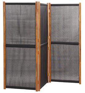 3-panelový paraván čierny 210x180 cm