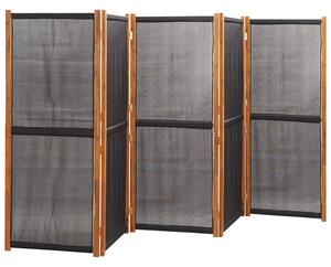 5-panelový paraván čierny 350x180 cm