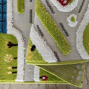 Senzorický detský koberec s motívom prímorského mesta Šírka: 100 cm | Dĺžka: 150 cm