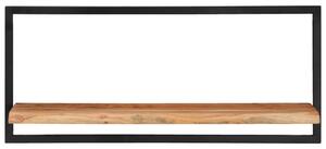 Nástenné police 2 ks 80x25x35 cm akáciový masív a oceľ
