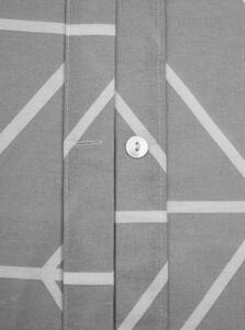 Sivé flanelové obliečky na jednolôžko Westwing Collection Yule, 135 x 200 cm