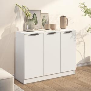 Komoda biela 90,5x30x70 cm spracované drevo