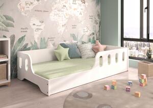 Detská posteľ Montessori 140 x 70 cm biela Biela