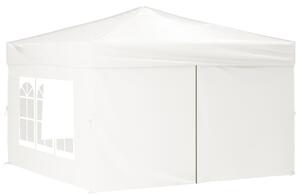 Skladací párty stan s bočnicami biely 3x3 m