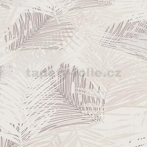 Vliesové tapety na stenu HIT2 10350-02, rozmer 10,05 m x 0,53 m, palmové ratolesti béžové, Erismann