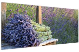 Obraz - Levanduľové zväzky (120x50 cm)