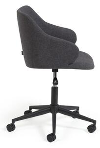Tmavosivá kancelárska stolička Kave Home Einara