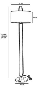 Dizajnová stojanová lampa Kahlilia 170 cm krémová
