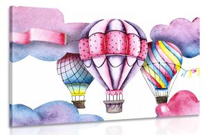Obraz akvarelové balóniky Varianta: 60x40