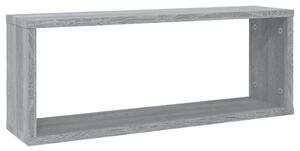 Kockové police 6 ks sivé sonoma 60x15x23cm spracované drevo