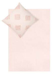 Ružové obliečky na jednolôžko z bavlneného perkálu Westwing Collection Fia, 135 x 200 cm