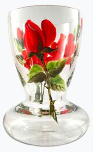 Maľovaná váza červená ruža, 2 l