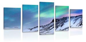 5-dielny obraz nórska polárna žiara Varianta: 200x100