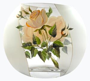 Maľovaná váza ploská ruža, 1,2 l