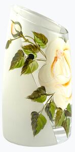 Maľovaná vázička ruža, 19 cm