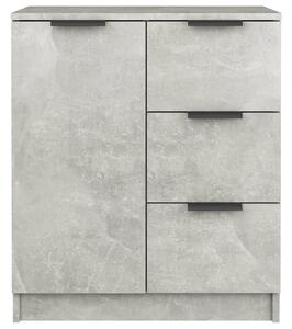 Komoda betónová sivá 60x30x70 cm spracované drevo