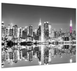 Obrázok - New York a fialový mrakodrap (70x50 cm)
