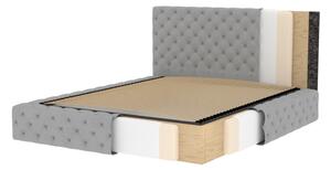 Čalúnená posteľ VINCENTO + rošt, 160x200, softis 33