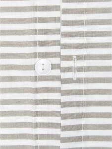 Béžovo-biele obliečky na dvojlôžko z bavlneného perkálu Westwing Collection, 200 x 200 cm