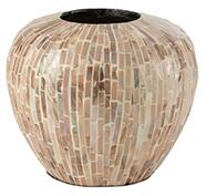 Váza béžová mozaiková perleťová 2ks set LODGE