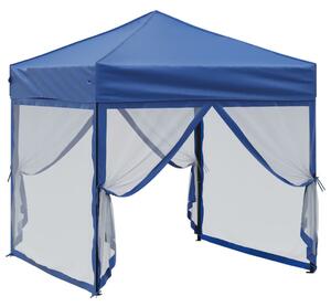 Skladací párty stan s bočnicami modrý 2x2 m