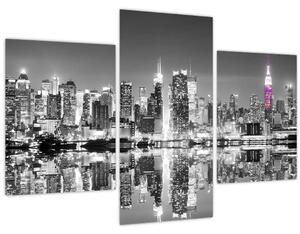 Obrázok - New York a fialový mrakodrap (90x60 cm)