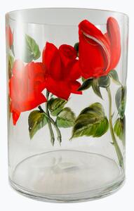Krásna veľká oválna maľovaná váza