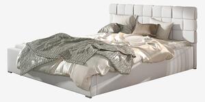 Čalúnená manželská posteľ s roštom Galimo 180 - biela