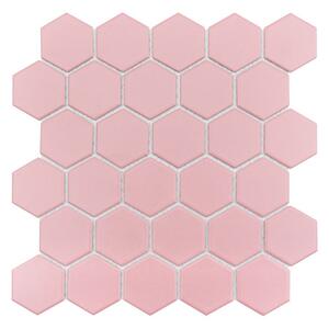 Mozaika ružová keramická matná 28,2x27,1cm HEXAGON PEONY 51 MATT