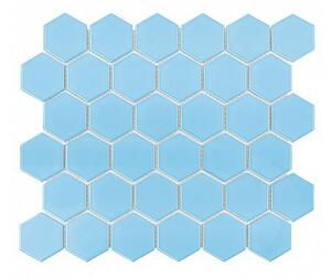 Mozaika modrá keramická matná 28,2x27,1cm HEXAGON MONTANA 51 MATT