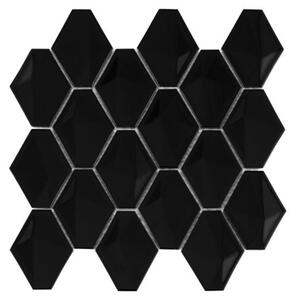 Mozaika čierna keramická lesklá 28,5x27,3cm MINI CARAT BLACK
