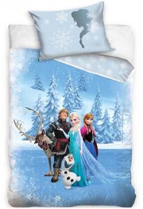 Obliečky do detskej postieľky Ľadové kráľovstvo - Frozen - motív Pravé priateľstvo - 100% bavlna - 40 x 60 cm + 100 x 135 cm