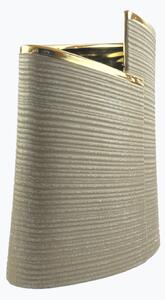 Moderná keramická váza sivo zlatá 19cm