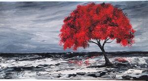 Maľovaný obraz Strom za súmraku 40x80 cm