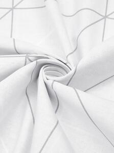 Bielo-sivé bavlnené obliečky na jednolôžko by46 Marla, 135 x 200 cm