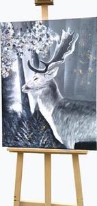 Maľovaný obraz Daniel v tmavom lese 60x90 cm