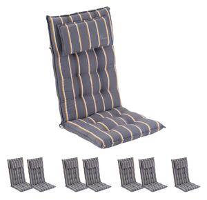 Blumfeldt Sylt, čalúnená podložka, podložka na stoličku, podložka na vyššie polohovacie kreslo, vankúš, polyester, 50 × 120 × 9 cm, 8 × podložka