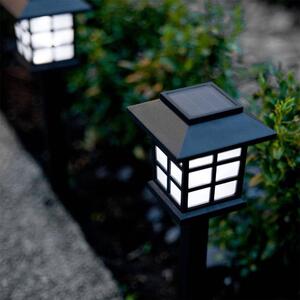 Bluegarden, LED solárna záhradná lampa J-04, čierna, OGR-02100