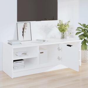 TV stolík biely 102x35,5x36,5 cm spracované drevo