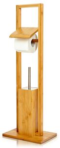 Blumfeldt WC garnitúra, vrátane toaletnej kefy, 36 × 82 × 21 cm, odolná proti vlhkosti, bambus