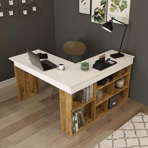 Písací stôl ATLAS borovica/biela