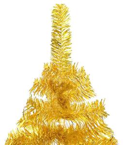 Zlatý umelý vianočný stromček, 120 cm 230 vetiev