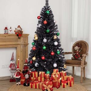 Čierny umelý vianočný stromček, 150 cm 415 vetiev