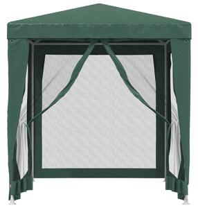 Párty stan so 4 sieťkovanými bočnými stenami zelený 2x2 m HDPE