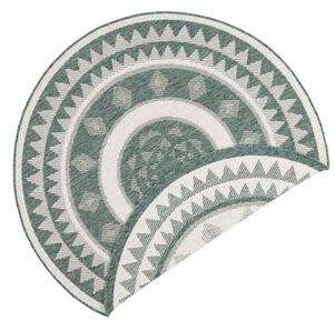 NORTHRUGS - Hanse Home koberce Kusový koberec Twin Supreme 103415 Jamaica green creme – na von aj na doma - 140x140 (priemer) kruh cm